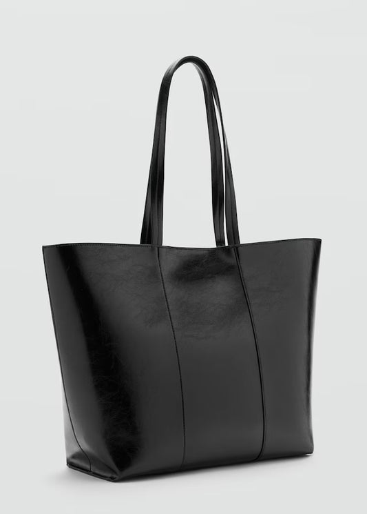 Mango Classic Tote Bag with Contrast Straps