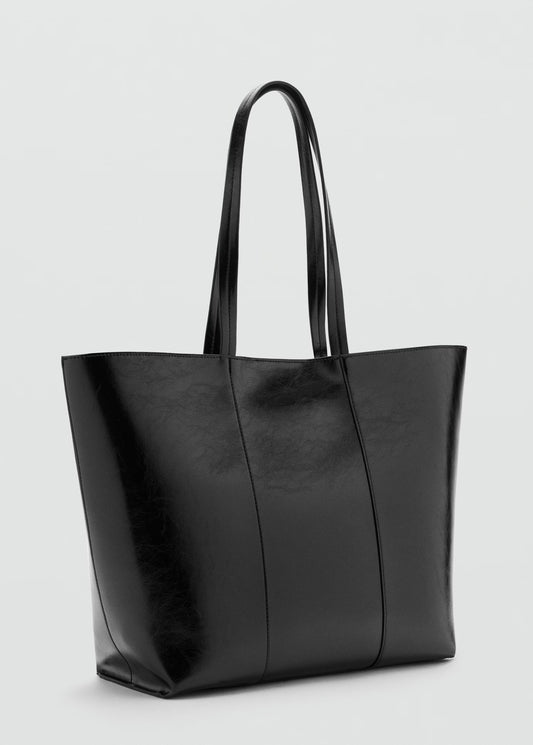 Mango Classic Tote Bag with Contrast Straps